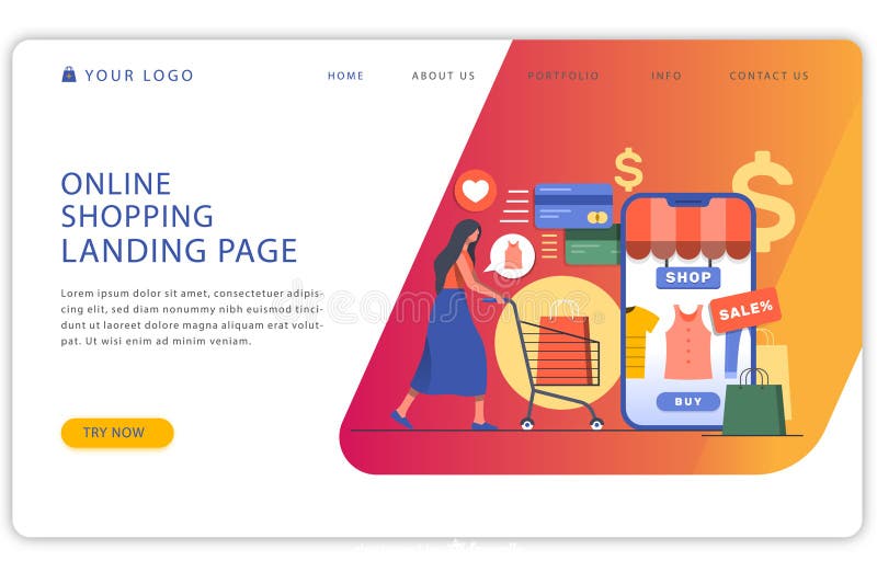 Business Landing Page Design - Vector royalty free illustration Business Landing Page Design - Vector royalty free illustration