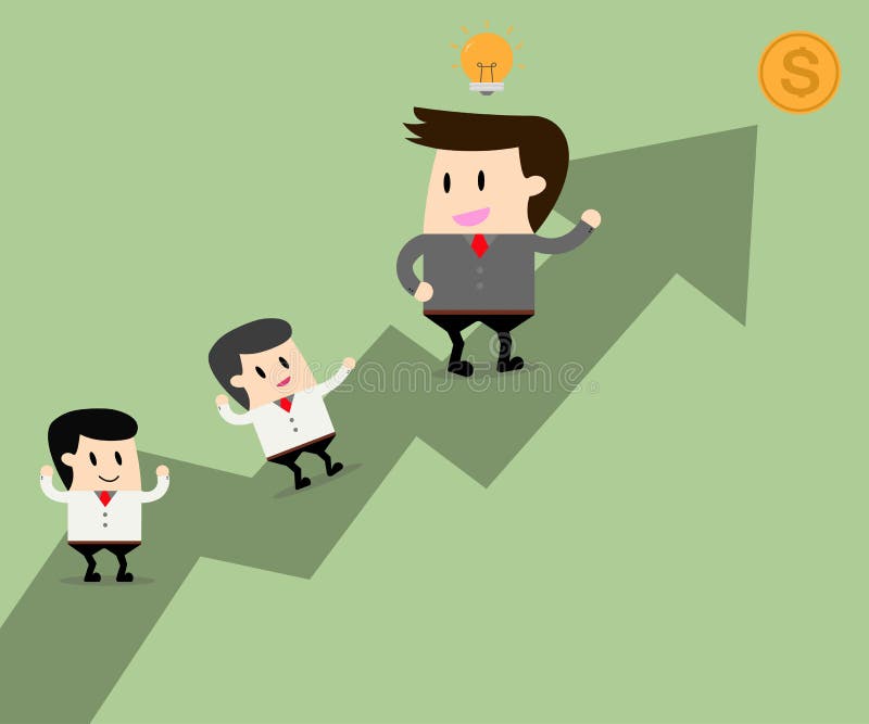 Business leader have ideas and teamwork together vector illustration