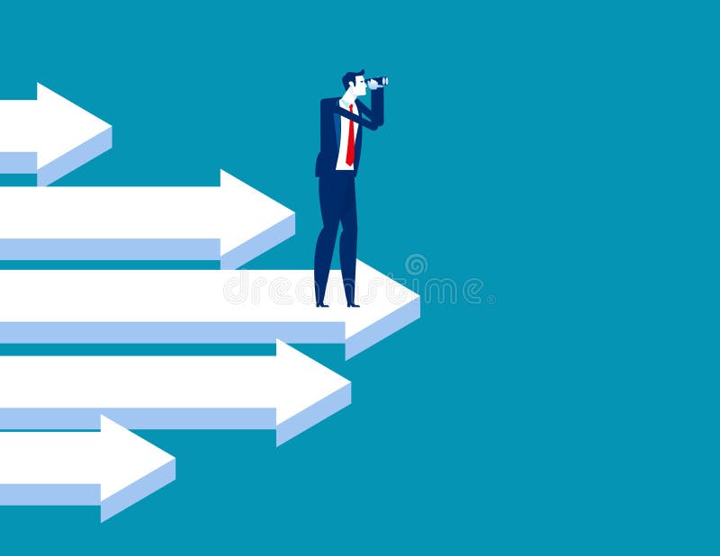 Business Leadership with Arrows Symbol Stock Vector - Illustration of