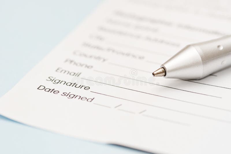 Business Letter Signature royalty free stock photography