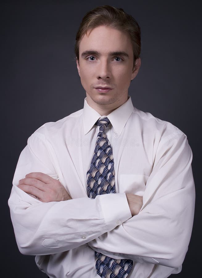 Young Man in Shirt and Tie stock image. Image of looking - 4008149