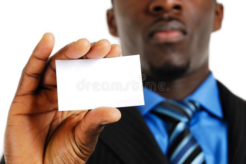 Business man with business card