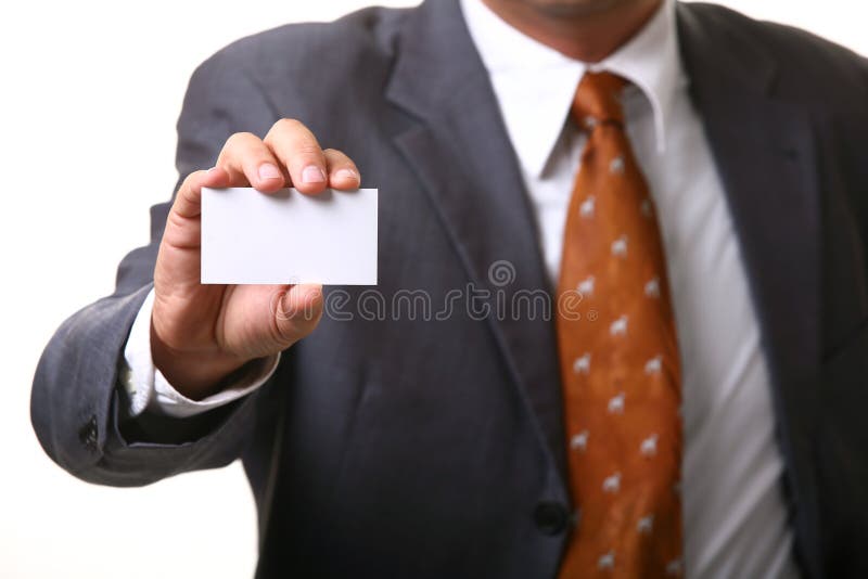 Business man card royalty free stock photography