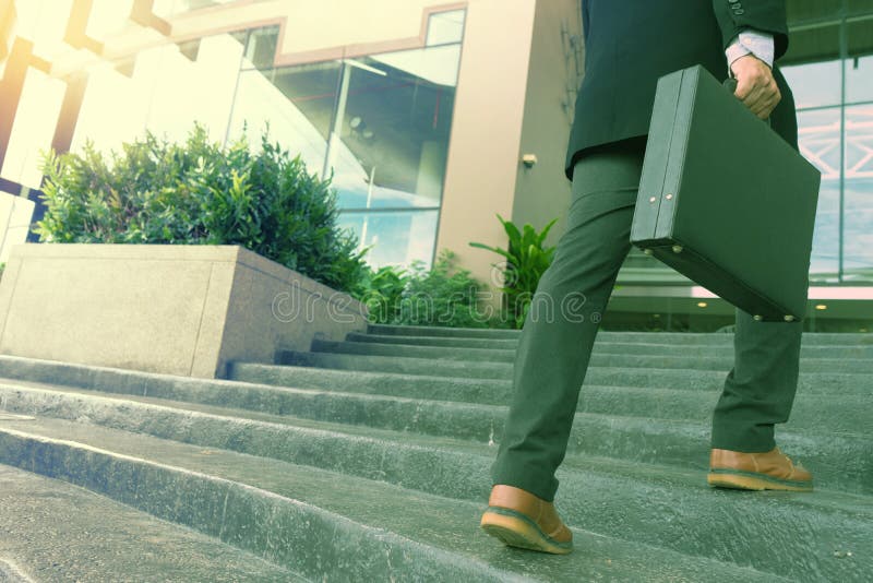 Business Man Chairman Stand in Front of Office Stock Photo Image of