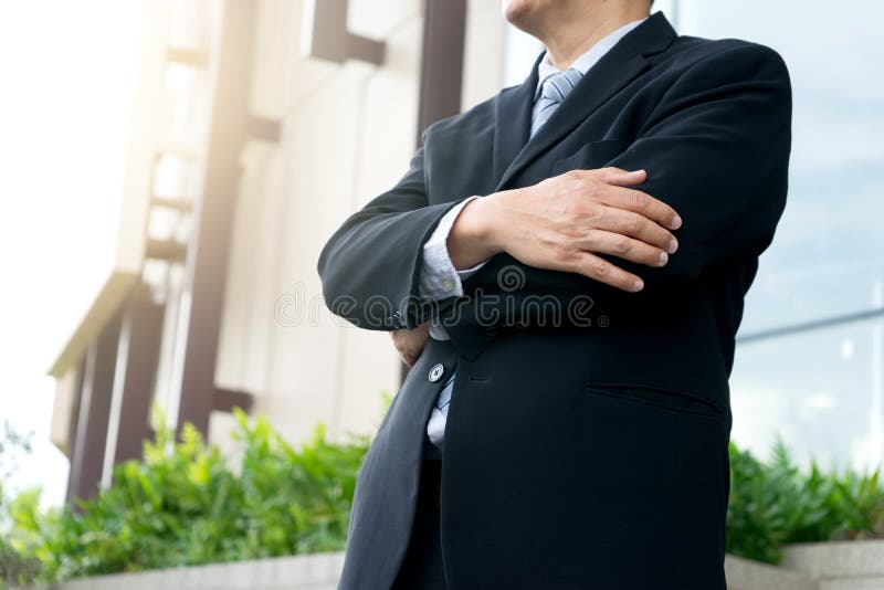 business man chairman front of office building stock photography business man chairman front of office building stock photography