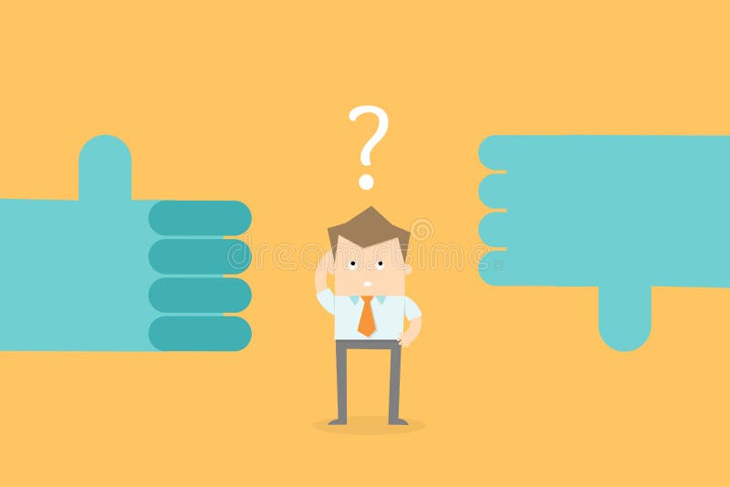 Business man confuse vector illustration