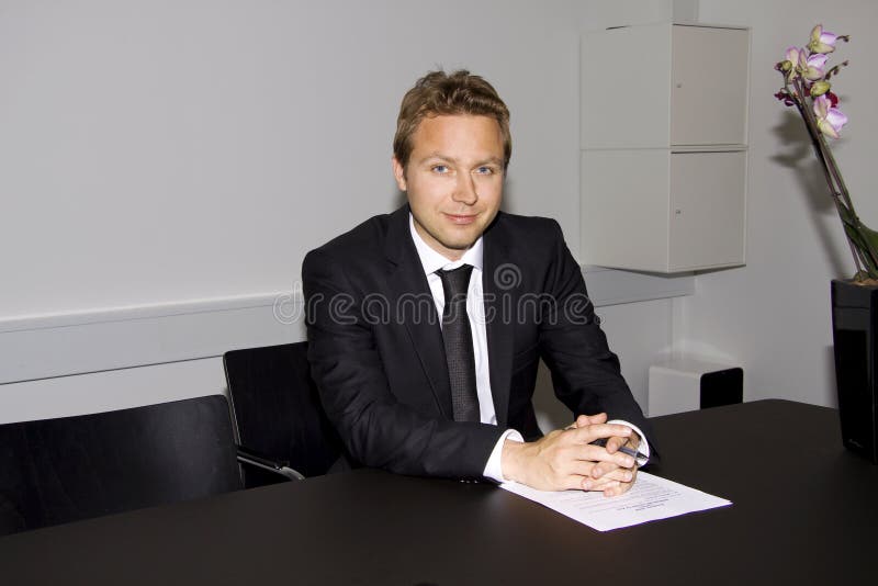 Business man with contract