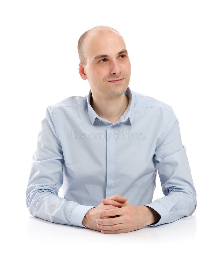 Business man on a desk stock images