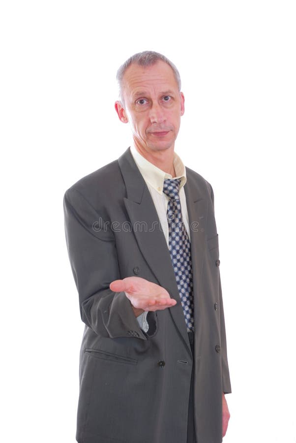 Business man expression isolated