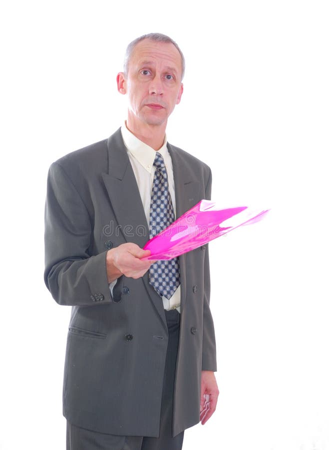 Business man with folder