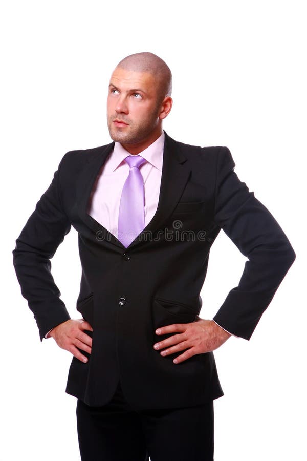 Business man isolated on white