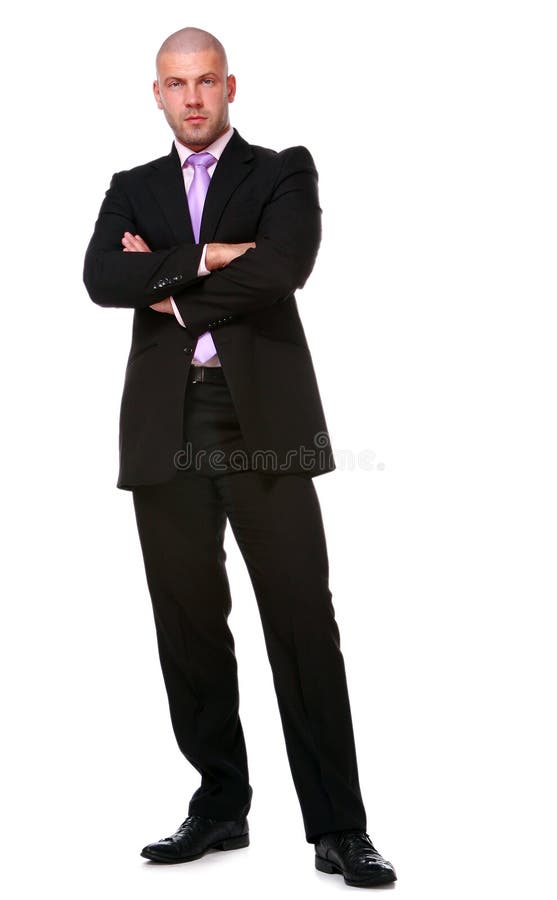 Business man isolated on white