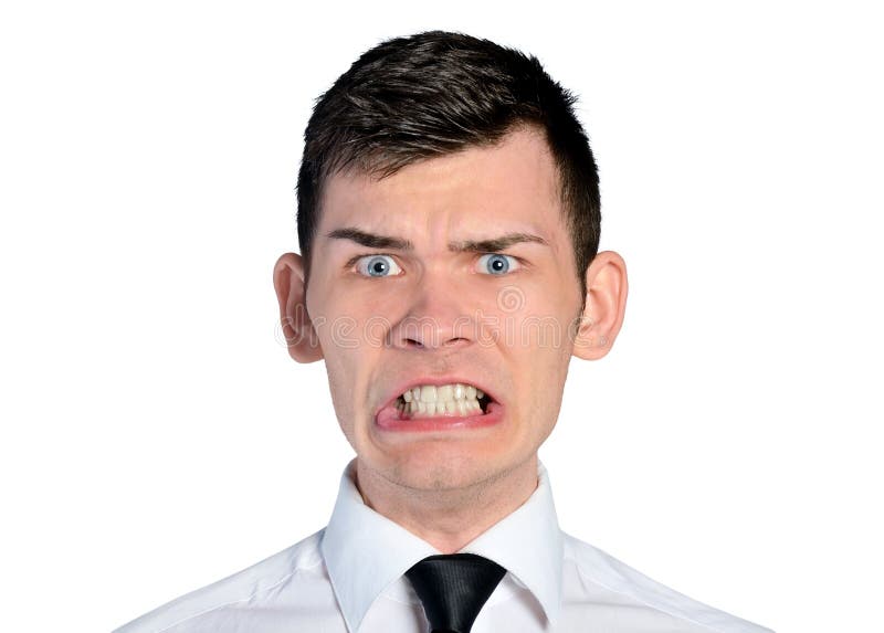 Business man mad face stock image. Image of portrait - 49427437