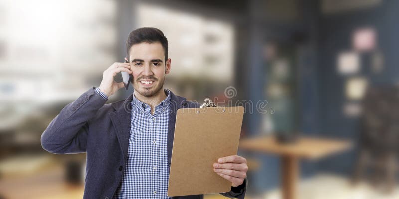 Business man with mobile phone royalty free stock photos Business man with mobile phone royalty free stock photos