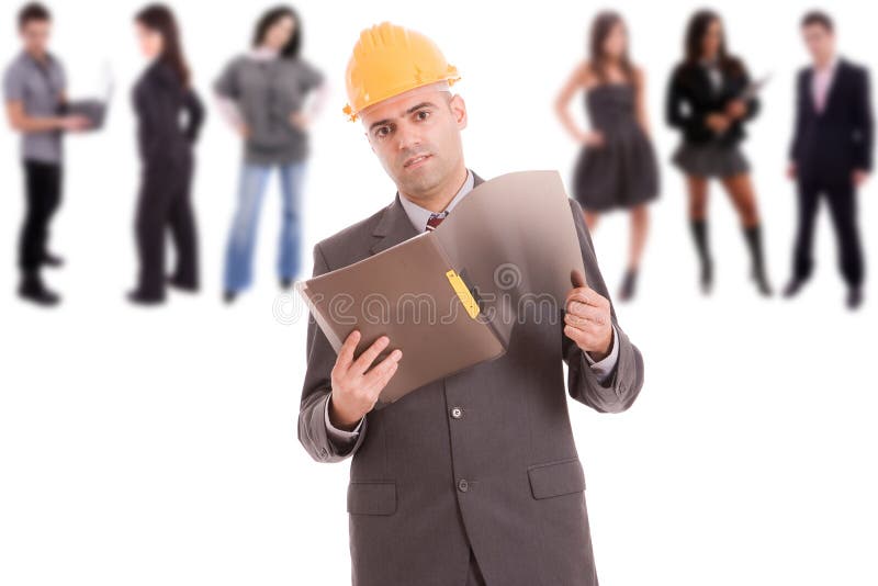 Business man posing stock photography