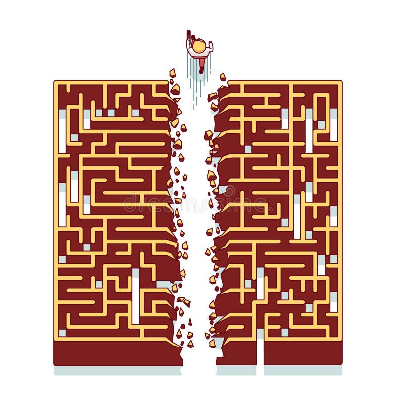 Maze Runner Game Illustration Print On Stock Vector (Royalty Free)  1761038093