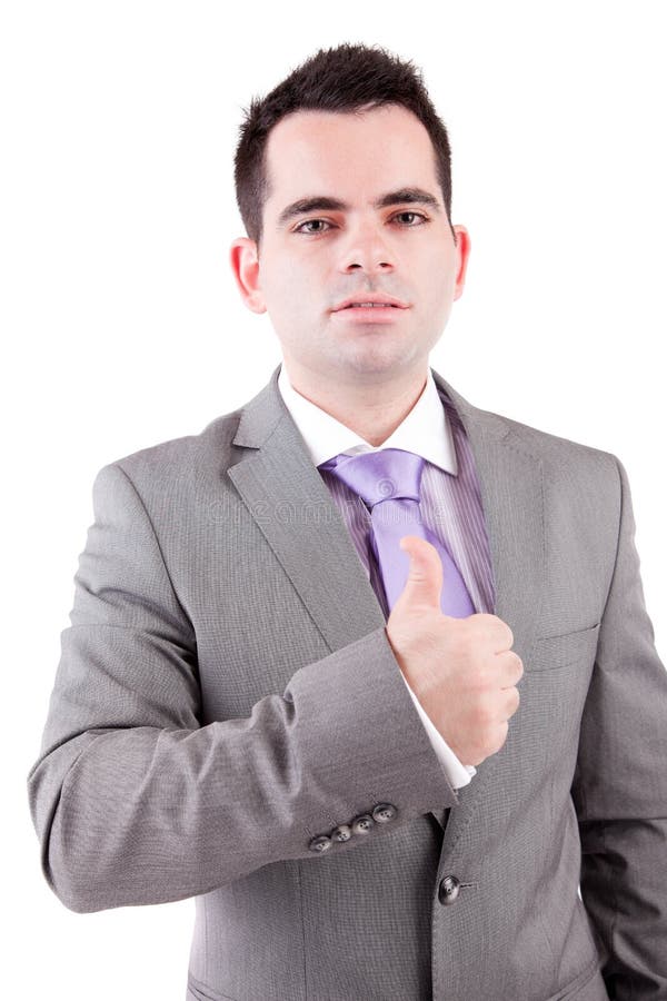 Business man showing thumb up