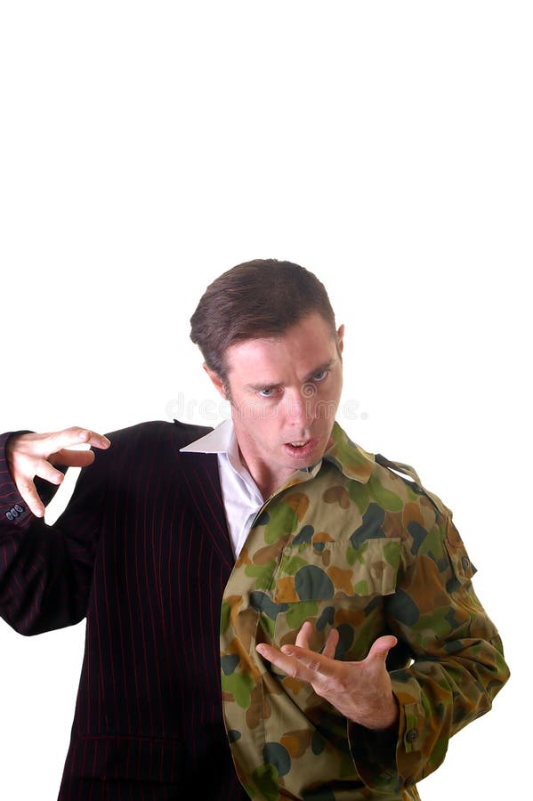 Business Man and Soldier Concept Stock Image Image of fight