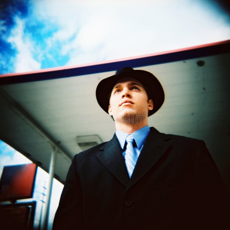 Business man standing stock photos