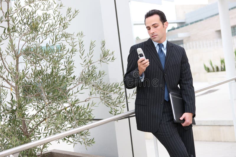 Business Man Texting stock image