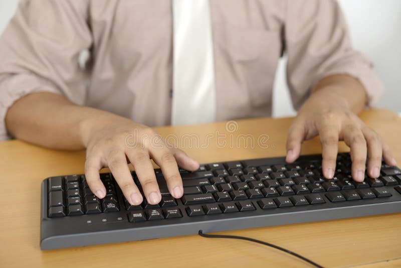 Business Man Typing