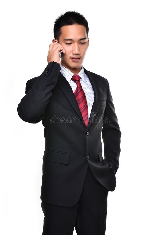 Business man use mobile phone