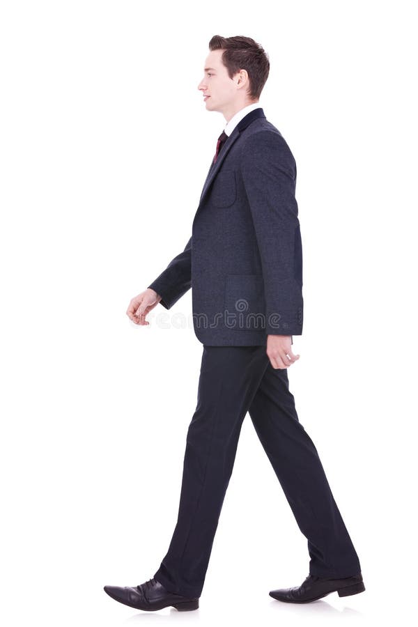 Business man walking forward