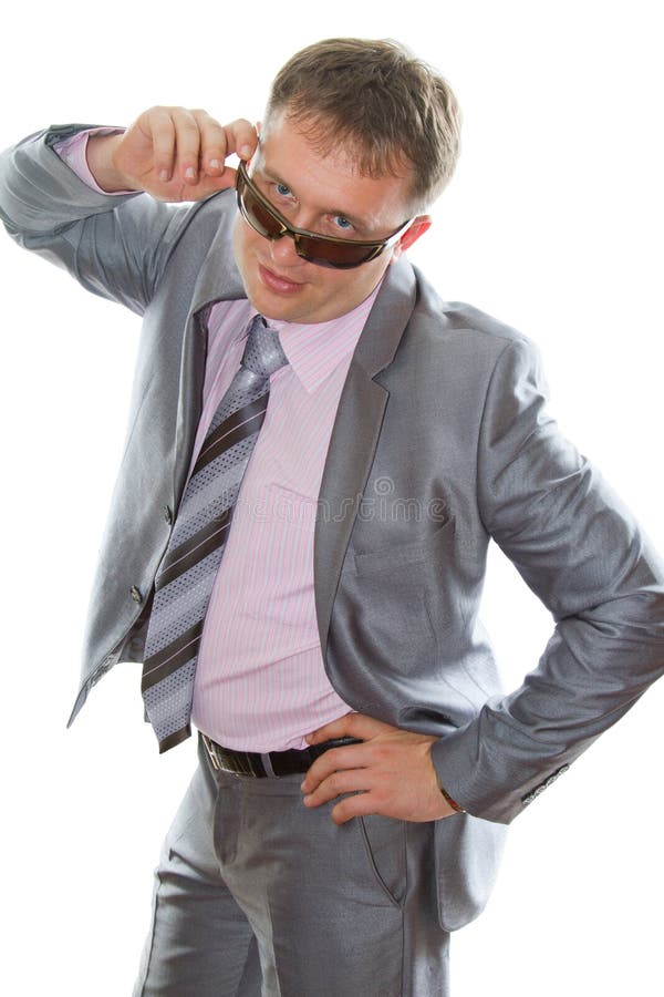 Business Man Wearing Tie, Stylish Suit Stock Photo Image of leader