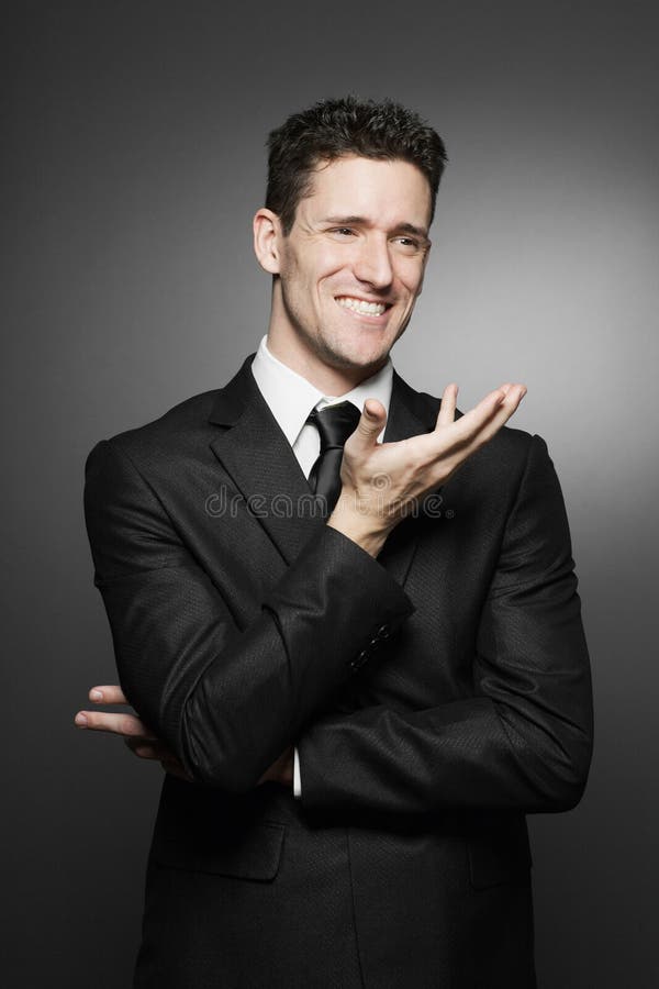 Business Man in White Shirt and Black Suit. Stock Photo Image of attractive, caucasian 24436078