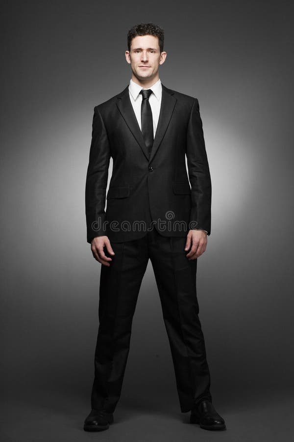 Business Man in White Shirt and Black Suit. Stock Image Image of handsome, boss 24436085