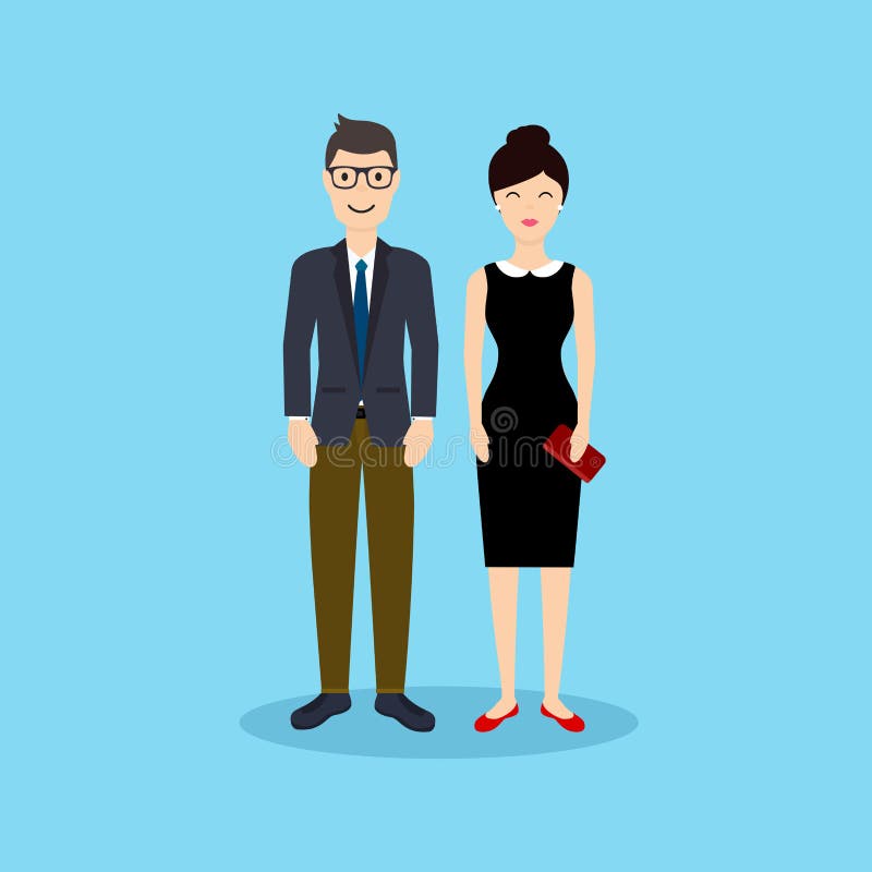 Download Business Man And Woman In Flat Design. Stock Vector ...
