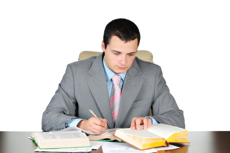 Business man at work royalty free stock photo