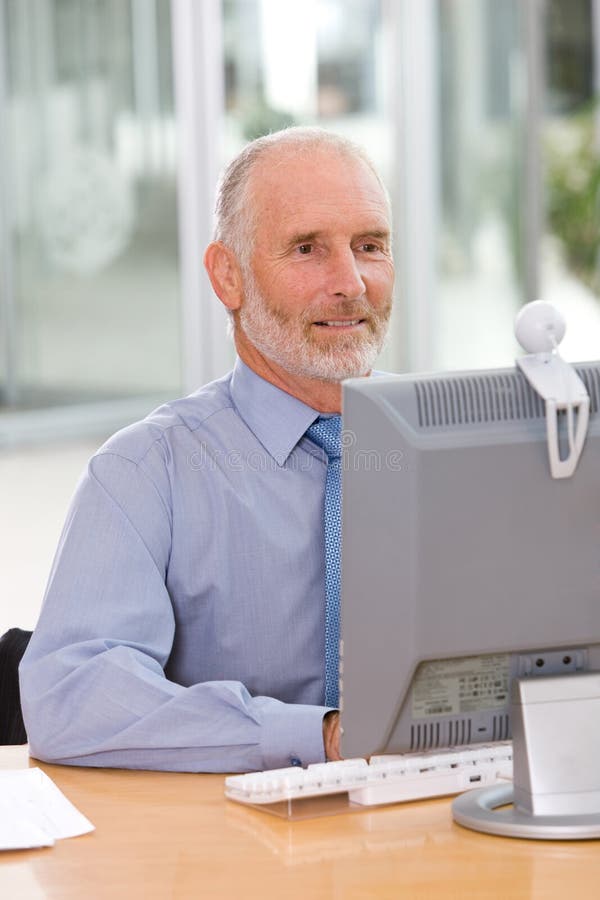 Business man working on laptop