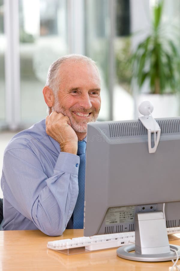 Business man working on laptop