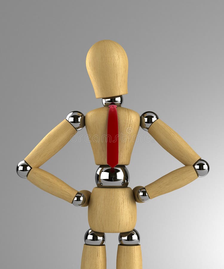 Business mannequin wearing a tie and standing in an intimidating posture