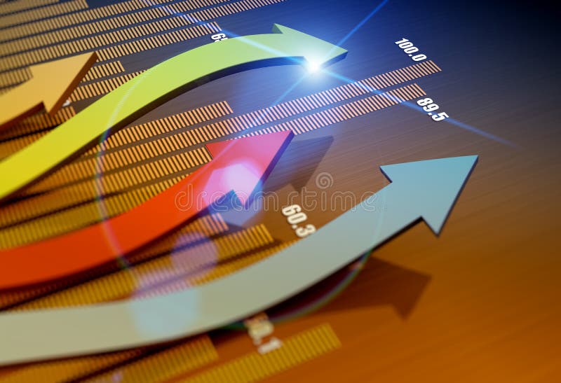 Business market chart vector illustration