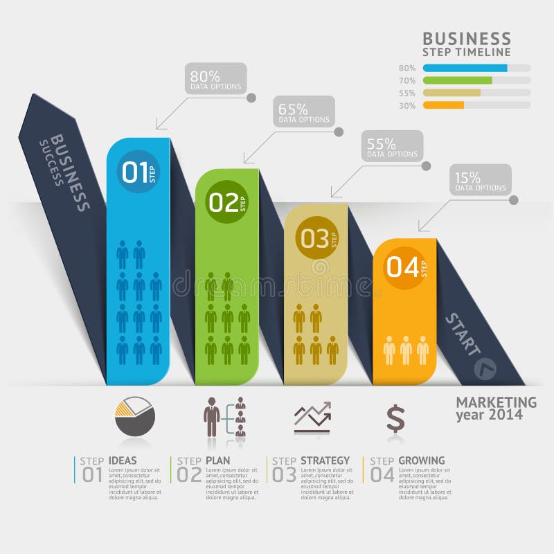 Business marketing arrow timeline template. royalty free illustration Business marketing arrow timeline template. royalty free illustration