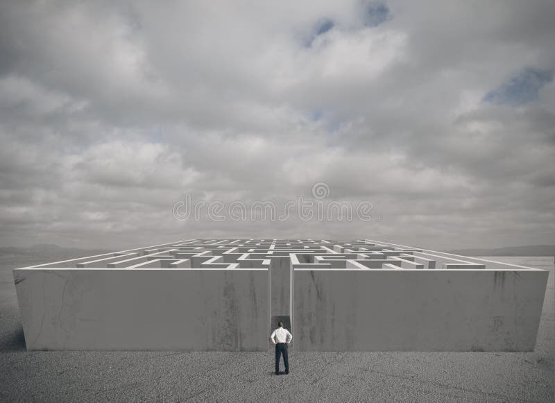 Business maze challenge royalty free stock photo Business maze challenge royalty free stock photo