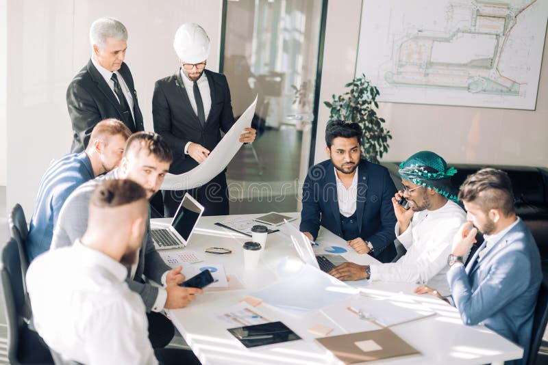 Collaboration, Engineering and Construction Concept with Industrial