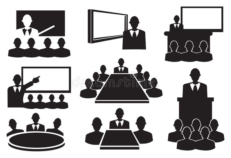 Business Meeting Icon Set vector illustration Business Meeting Icon Set vector illustration