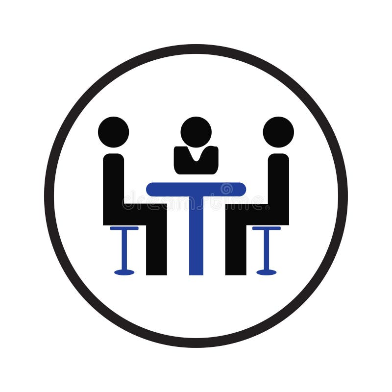 Business Meeting Table Icon Stock Vector Illustration of meeting