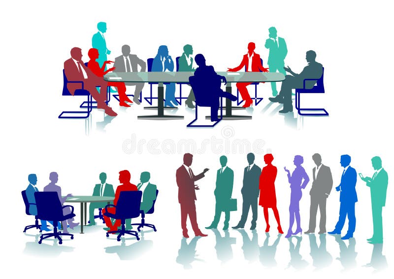 Business meetings stock illustration Business meetings stock illustration
