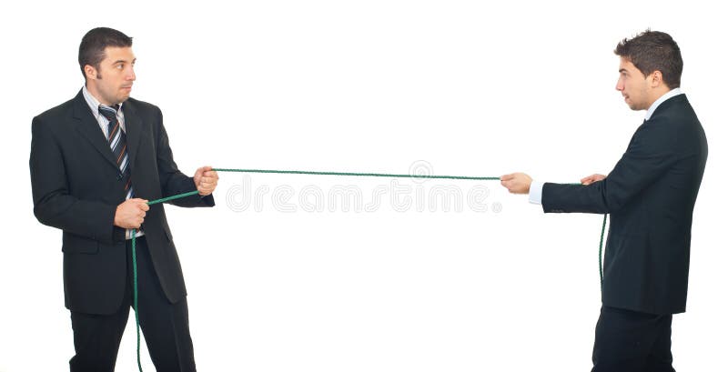 Business men competition stock photography