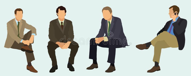 Business Men Sitting