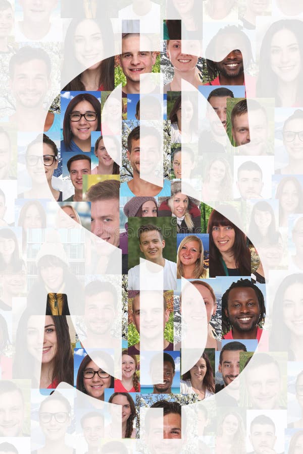 Business money concept Dollar sign with group of people royalty free stock image Business money concept Dollar sign with group of people royalty free stock image
