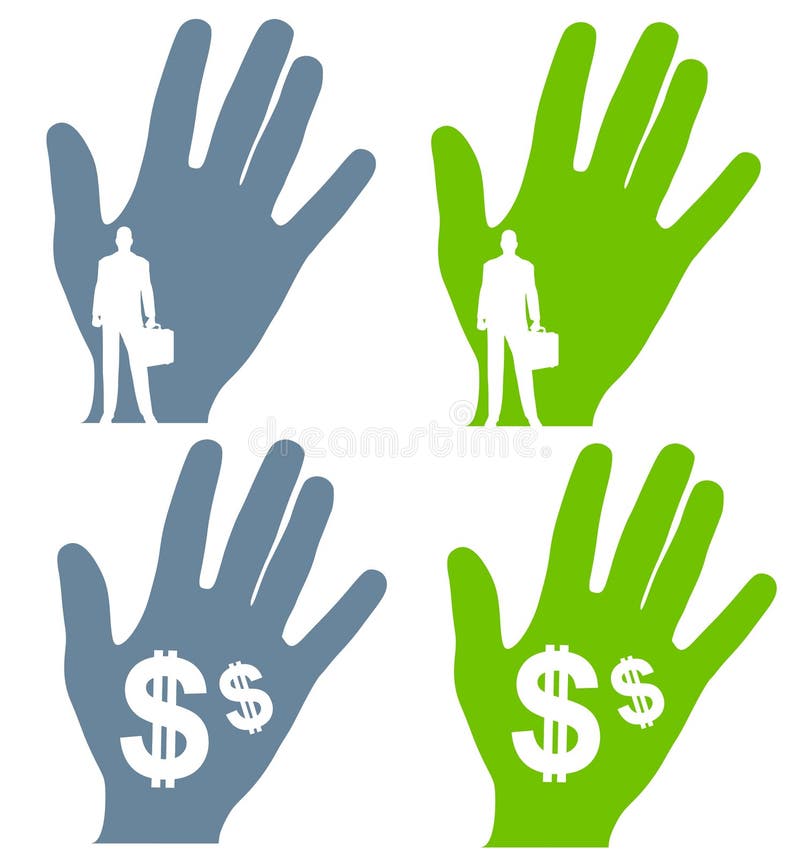 Business Money Hand Silhouettes