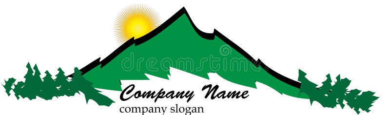 Business mountain logo royalty free illustration Business mountain logo royalty free illustration
