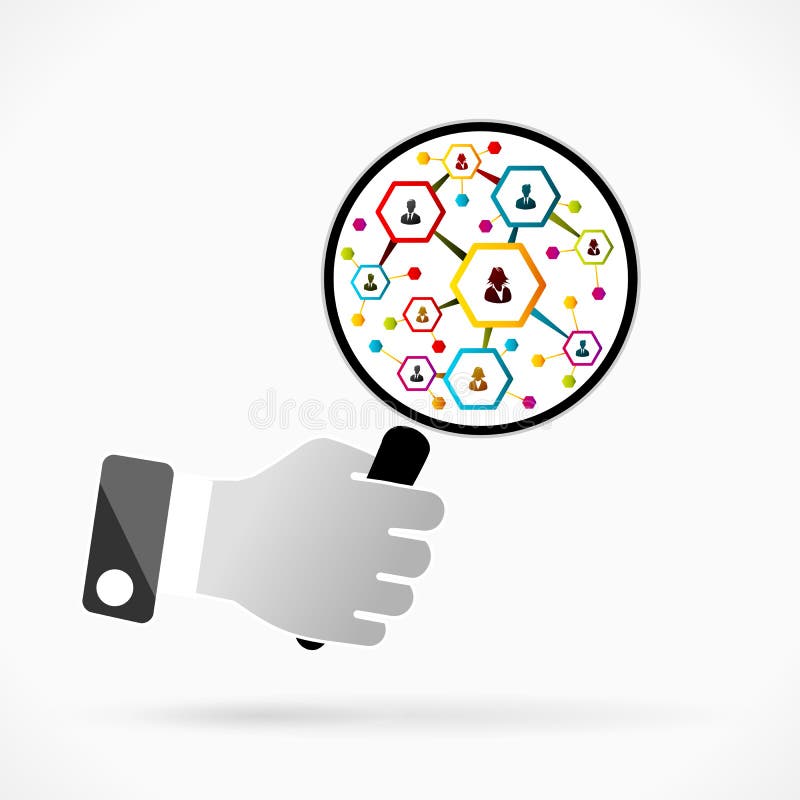Business network research stock vector. Illustration of symbol 45138652