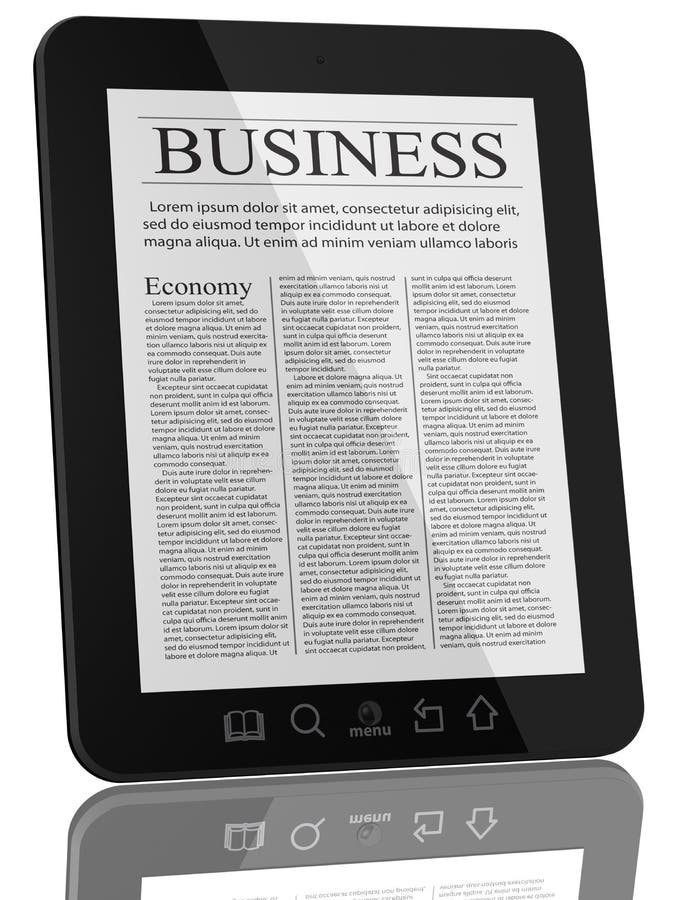 Business News on Tablet PC Computer