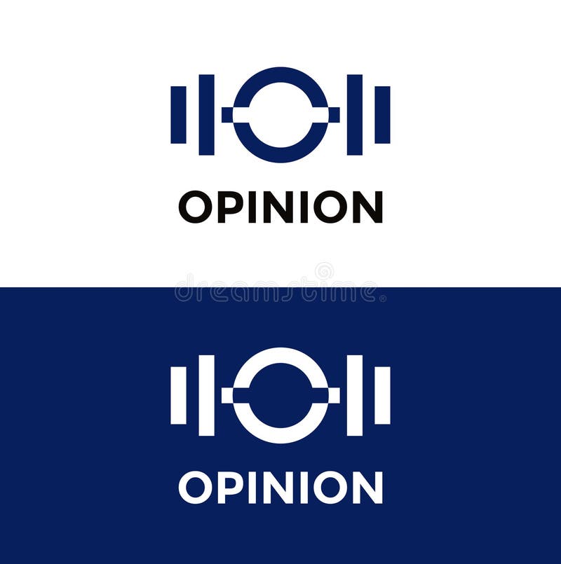 Business O letter logo with circle opinion royalty free illustration